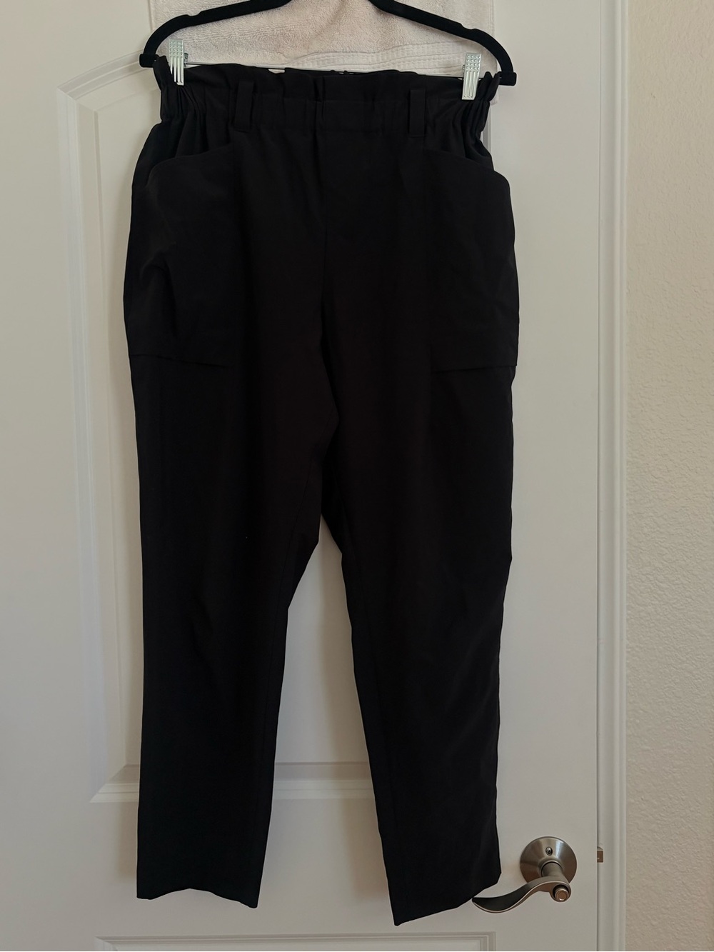 Susan Graver Black Elastic-Waist Utility Chinos
